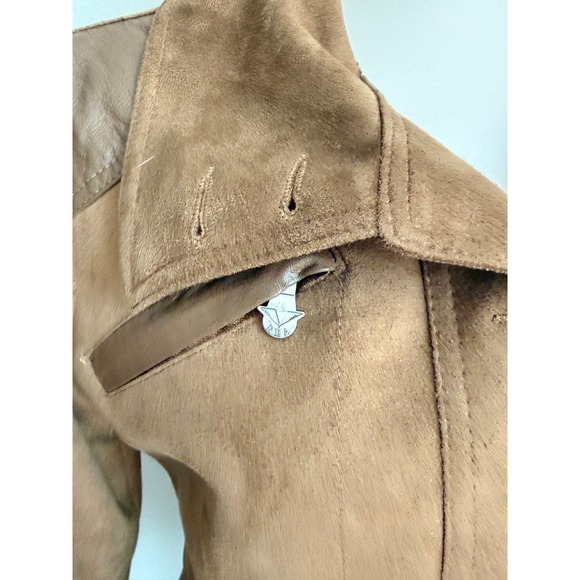 REPORTAGE REA Women's Brown Faux Suede Belted Jacket Size M new with tags - Picture 4 of 12